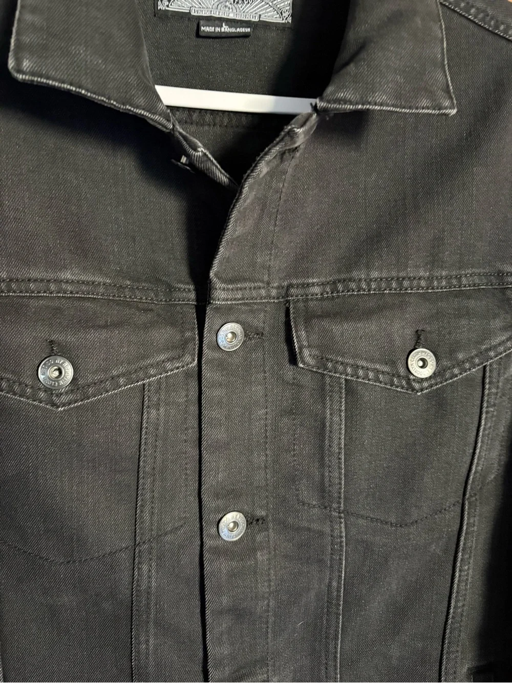 Brooklyn Cloth Black Button-Front Denim Jacket